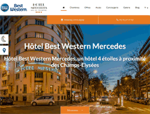 Tablet Screenshot of hotelmercedesparis.com